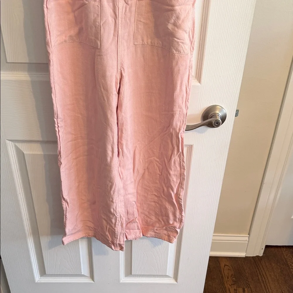 O'Neill Light Pink Wide-Leg Tie-Shoulder Jumpsuit - Picture 4 of 7